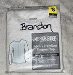 Mission Ridge Men's Premium Thermal Top Gray Medium Soft Rib-knit Cuffs New. Price: $5.00.