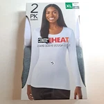 32 Degrees Heat Women's 2-PACK Long Sleeve Scoop Neck Tee, White/ht. Green, Xl New. Price: $19.95.