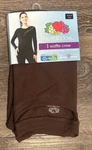 Fruit Of Loom Thermal Waffle Crew Shirt Long Sleeve Brown Women's Xs 0-2 New. Price: $11.99.