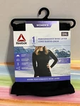 New Size 2XL Reebok Women Long Sleeve Warm Performance Base Layer Top Black. Price: $7.95.
