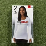 New 32 Degrees Thermal Women's Pack Long Sleeve Scoop White & Green. Price: $10.20.