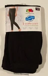 Women's Fruit Of Loom 1 Waffle Pant Black Size XXL/2XG (20) New Thermal. Price: $5.99.