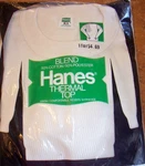 Vintage 70'S Hanes Mens Thermal Top Long Sleeve Crew Neck Xl Cotton Polyester New. Price: $24.99.