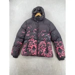 Salomon Puffer Jacket Womens 48 Grey Pink Floral Butterfly Ski Coat Waterproof Pre-owned. Price: $189.99.