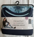 Climateright By Cuddl Duds 2 Piece Base Layer Set Xxl Blue Snowflake Women New. Price: $15.00.