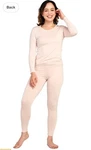 Lapasa Women's Thermal Underwear Set, Fleece Lined Long Sleeve Top & Bottom New. Price: $13.33.