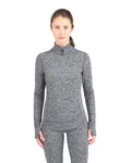 Terramar Cloud Nine 2.0 Women's Half Zip Baselayer Sweatshirt, Dark Grey Melange New. Price: $40.00.