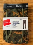 New Hanes Originals Men's Size Medium Camouflage Knit Thermal Pant Bottom. Price: $9.75.
