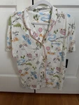 Cuddl Duds Printed Happy Camper Short Sleeve Button Up Collar Sleep Shirt Large New. Price: $19.99.
