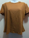 Yogingo Women's Xl Gold Short Sleeve Stretch Crew Neck Athletic Shirt New. Price: $7.20.
