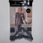 Cuddl Duds Women's Gray Check Stretch Thermal Long Sleeve V-neck Top Small Nwt New. Price: $23.00.