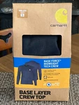 Carhartt MBL104 Men's Base Force Midweight Tech Crew Top Size Small Navy New. Price: $18.99.