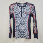 Kari Traa Merino Wool Top Base Layer Shirt Women Nordic Snowflake Ski Camp Pre-owned. Price: $34.99.