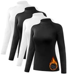 Nebukinex 4 Pack Women's Thermal Shirts Fleece Lined Mock Turtle Medium, 2B2W New. Price: $40.35.