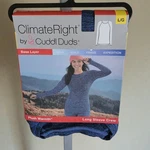 Cuddl Duds Climateright Plush Warmth Blue Long Sleeve Crew Base Layer -l New. Price: $10.00.