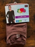 Fruit Of Loom Thermal Waffle Crew Shirt Long Sleeve Brown Women's Small 4-6 New. Price: $10.89.