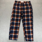 Merona Orange Blue Mens Plaid Retro Drawstring Fleece Pull Pajama Pants Pre-owned. Price: $7.95.