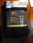 Fruit Of Loom 2 Pack Men's Black Thermal Pants Size Medium New. Price: $17.00.