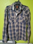 Los Altos Boots Western Wear Shirt Mens Blue Snap Long Sleeve Embroidered Pre-owned. Price: $17.68.