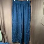 Lands' End Women's L-1X Long Deep Sea Navy Sheer Oversized Swim Cover-up Pants New. Price: $15.00.