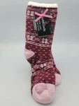 Cuddl Duds Double Layer Lounge Socks Plushfill Sz 4-10 Serpa Lined Burgundy Whi New. Price: $14.99.