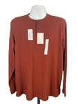 Croft And Barrow Men's Orange Extra Soft Henley Shirt - New. Price: $17.97.