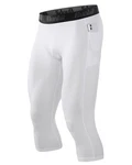 Runhit Men's 3/4 Compression Pants Athletic Leggings Workout 3X-LARGE, White New. Price: $16.59.