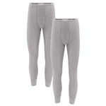 2-PACK Fruit Of Loom Thermal Underwear Pants Men Grey New. Price: $19.96.