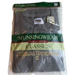 Vintage Munsingwear Men's Thermal Henley Shirt Size Medium Charcoal 1998 New. Price: $19.88.