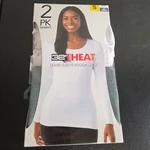 New 32 Degrees Heat Women's Size Pack Long Sleeve Scoop White & Green. Price: $19.99.
