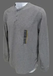 Men's Waffle Knit Long Sleeve 3 Button Henley Shirt All In Motion Grey -choose New. Price: $14.99.