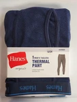 Hanes Originals Men's Small Thermal Base Layer Pants Blue New. Price: $11.99.