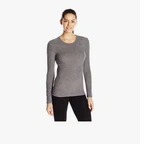 Cuddl Duds Women's Fleecewear With Stretch Crew Neck, Heather Coal, Medium New. Price: $18.99.