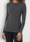 Cuddl Duds Softwear Long-sleeve Crewneck Top CD8427916- Charcoal Geo Xl, $38 New. Price: $18.00.