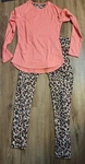 Cuddl Duds Climate Right Set Top & Bottom Brushed Jersey Sz Cozy Layer Cheetah New. Price: $9.99.