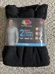 Fruit Of Loom Mens Medium Thermal Waffle Crew Shirts Base Layer 2-PACK Black New. Price: $18.99.