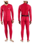 Carhartt Men's Red Thermal One-piece Union Suit Base Layer Large Tall New. Price: $55.00.