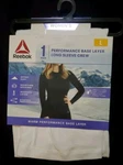 New!!! Reebok Warm Performance Base Layer Long Sleeve Crew White Women's Large. Price: $9.95.