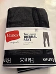Hanes Originals Thermal Pant Tagless Xxl Black Comfort Elastic Functional Fly New. Price: $13.49.