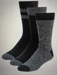 3 Pairs Avalanche Men's Ultimate Thermal Crew Socks In Black Size: 6-12 New. Price: $18.00.