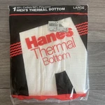 Vintage Hanes Thermal Bottom Men's Large 38-40 White 1987 Nip New. Price: $25.00.