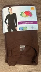Fruit Of Loom Thermal Waffle Crew Shirt Long Sleeve Brown Women's Large 12 New. Price: $11.99.