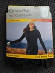 Cuddl Duds Climateright Women's Long Sleeve Crew Stretch Fleece Black Size Xl New. Price: $14.95.