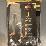 Fruit Of Loom Men's Thermal Long Johns Black Soot L/g Moisture Wicking New. Price: $8.99.