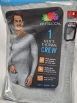 1 Thermal Crew Top Gray Medium Long Sleeve Fruit Of Loom Tag Free New. Price: $8.95.