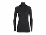 Icebreaker Women Fluid Zone Ls Half Zip Hood Pullover (s) Jet Heather / Black 10 New. Price: $96.00.