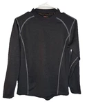 Terramar Men Thermal Base Layer Top Waffle Knit Shirt Black Gray Size Pre-owned. Price: $10.50.