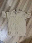 Cabelas Shirt Mens Large Tall Khaki Button Up Short Sleeve Outdoor 70% Silk Pre-owned. Price: $14.90.