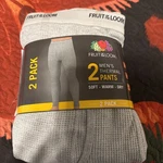 2-PACK Fruit Of Loom Men (36-38) Thermal Pants Waffle Light Grey New. Price: $8.12.