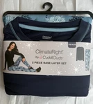 Climateright By Cuddl Duds Base Layer Set Xs/xch Blue Snowflake Women New. Price: $15.00.